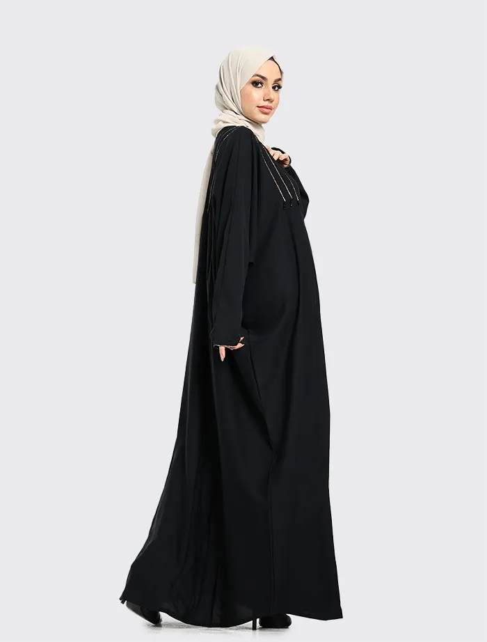 Black Habiba Batwing Abaya